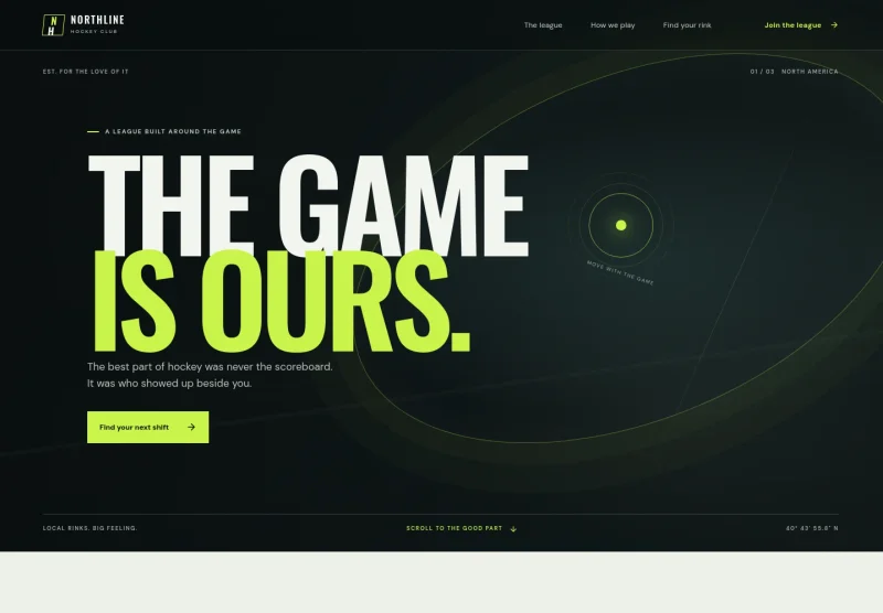 Hockey League Website Template