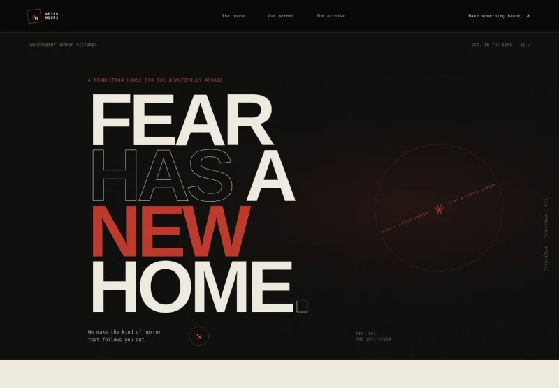 Horror Movie Website Template