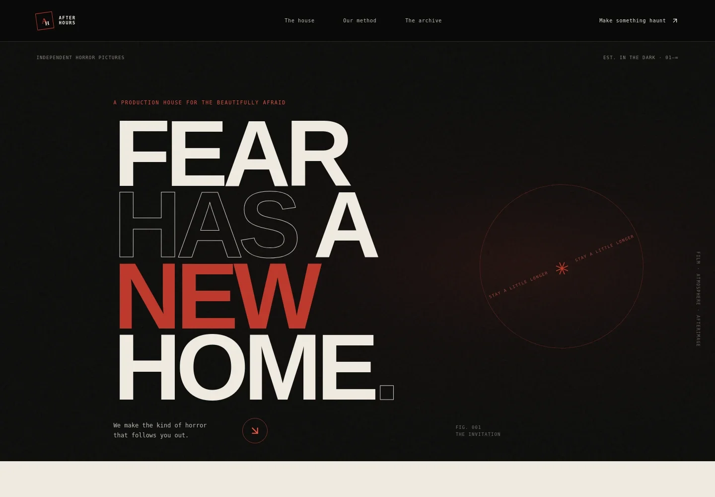 Horror Movie Website Template