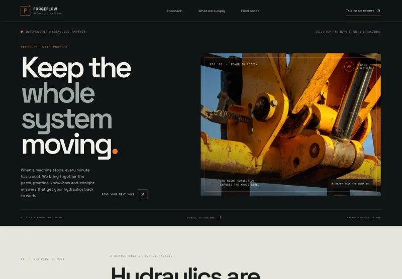 Hydraulic Equipment Supplier Website Template