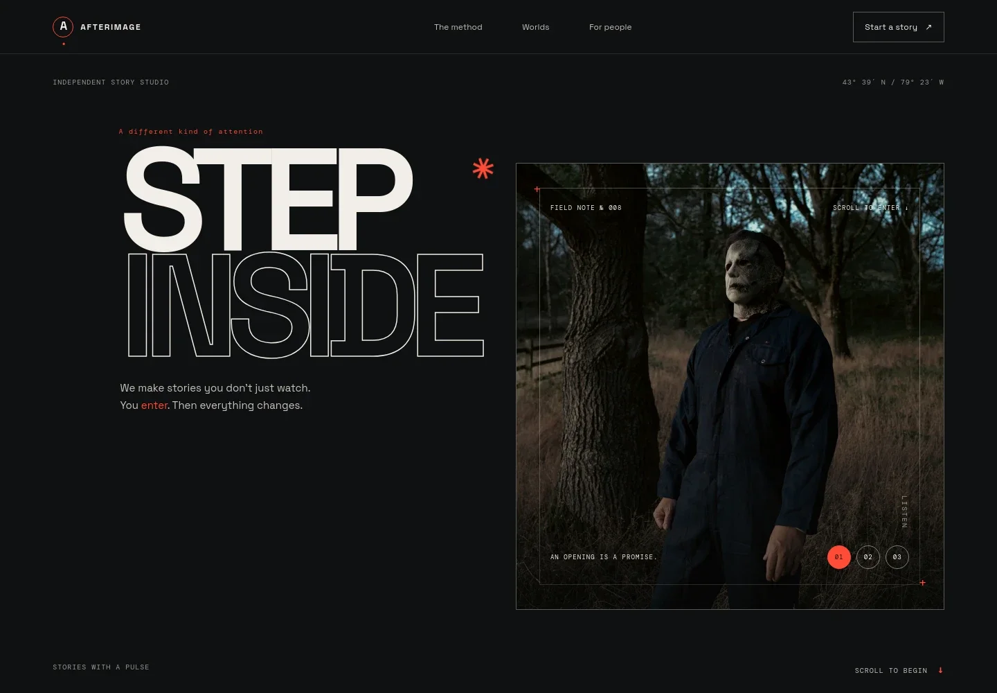 Interactive Storytelling Website Template