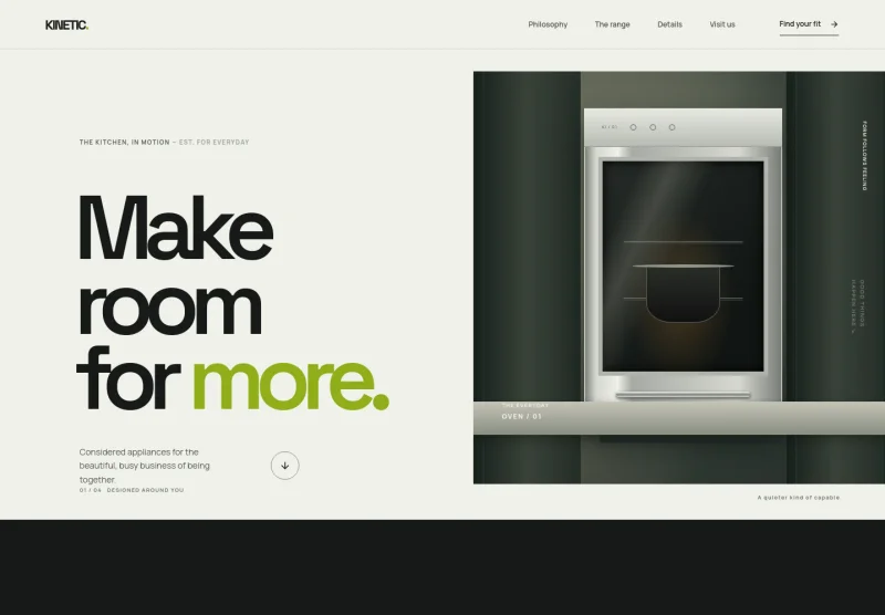 Kitchen Appliances Website Template