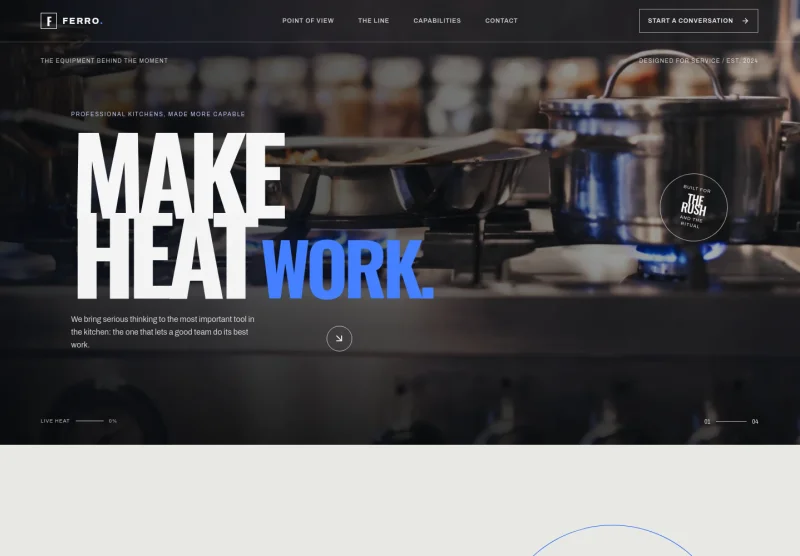 Kitchen Equipment Website Template