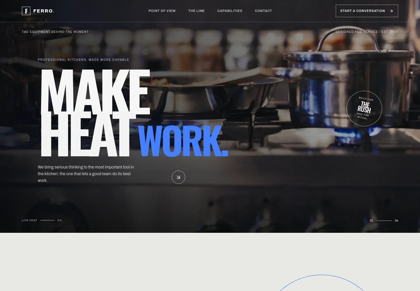 Kitchen Equipment Website Template