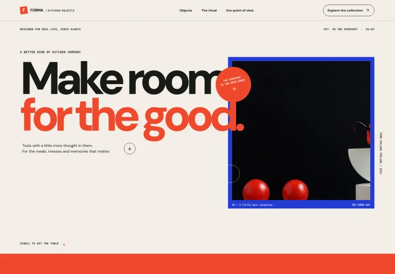 Kitchen Product Website Template