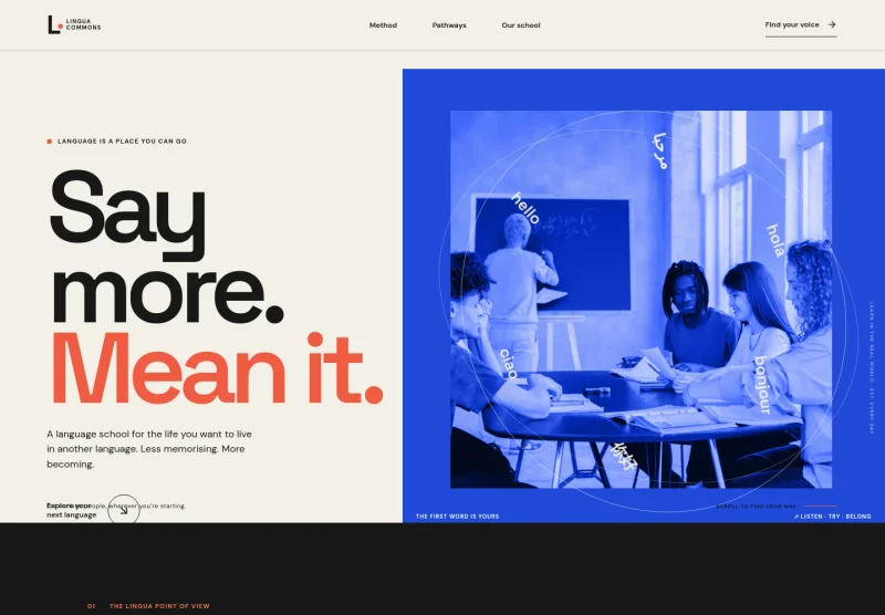 Language School Website Template