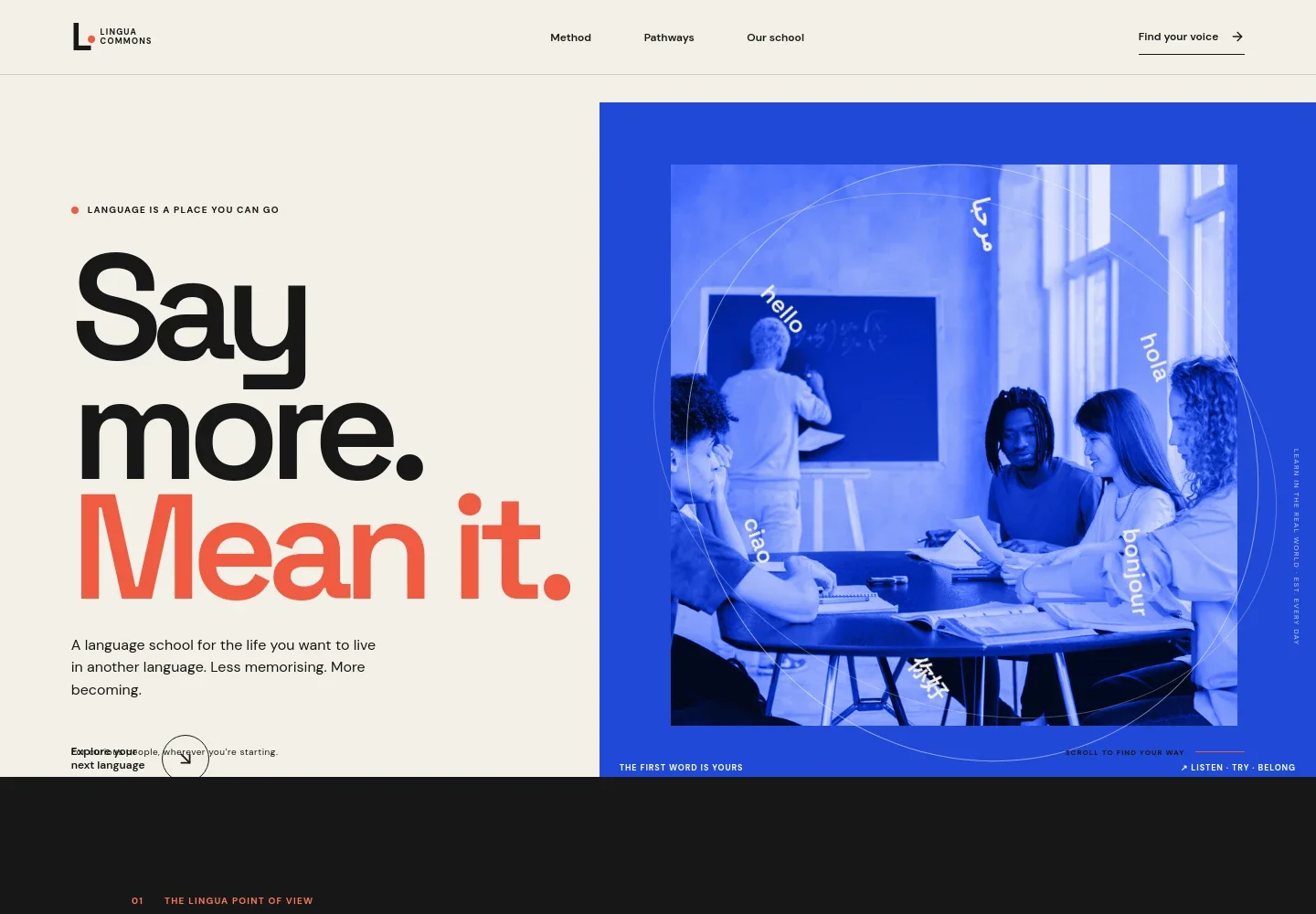 Language School Website Template