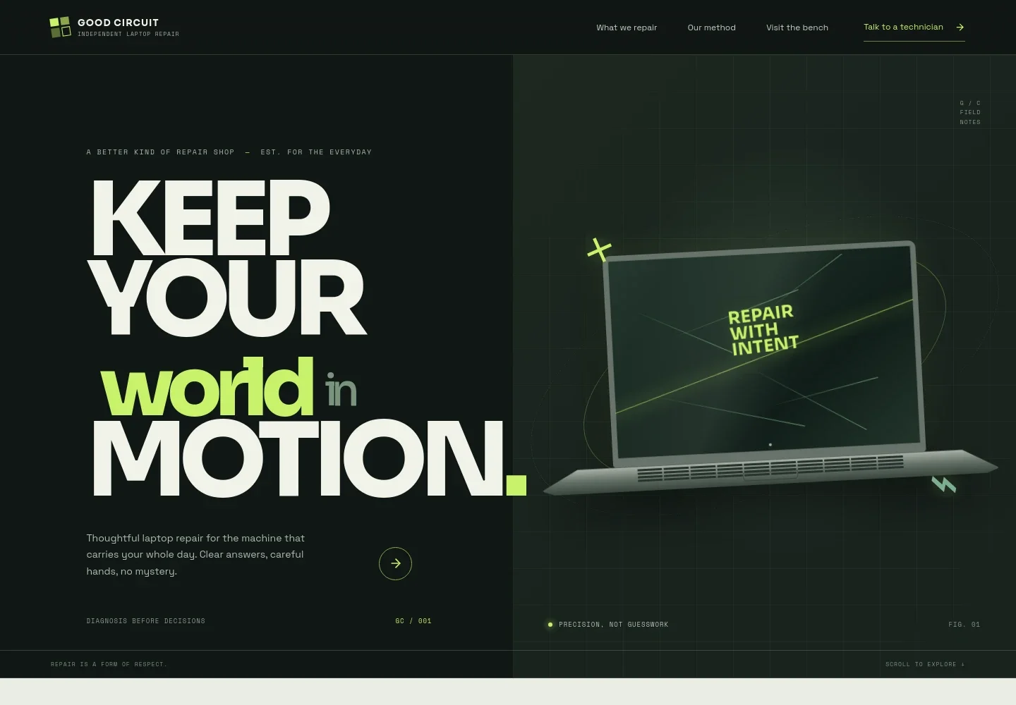 Laptop Repair Website Template
