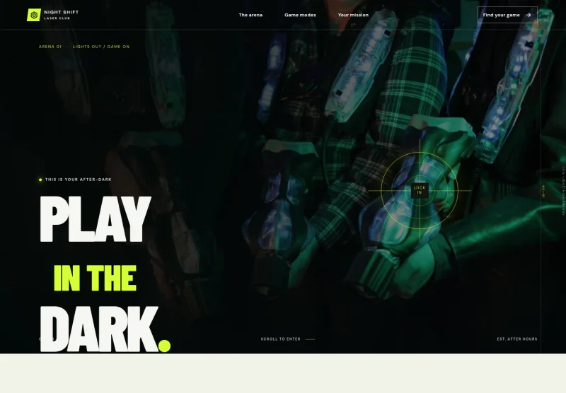 Laser Tag Center Website Template
