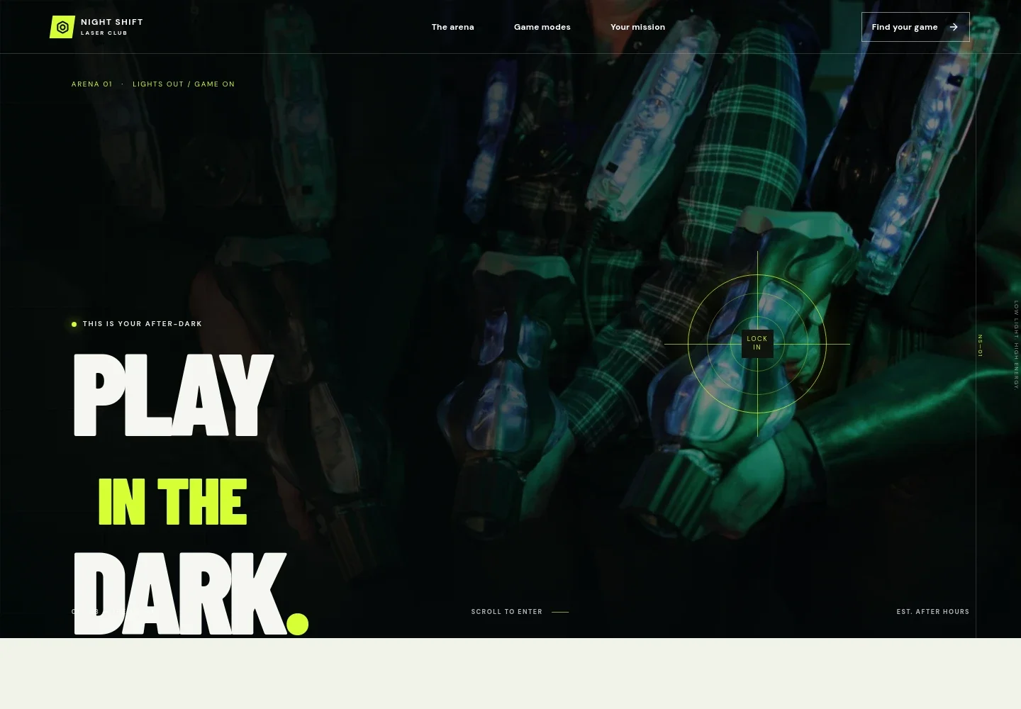 Laser Tag Center Website Template