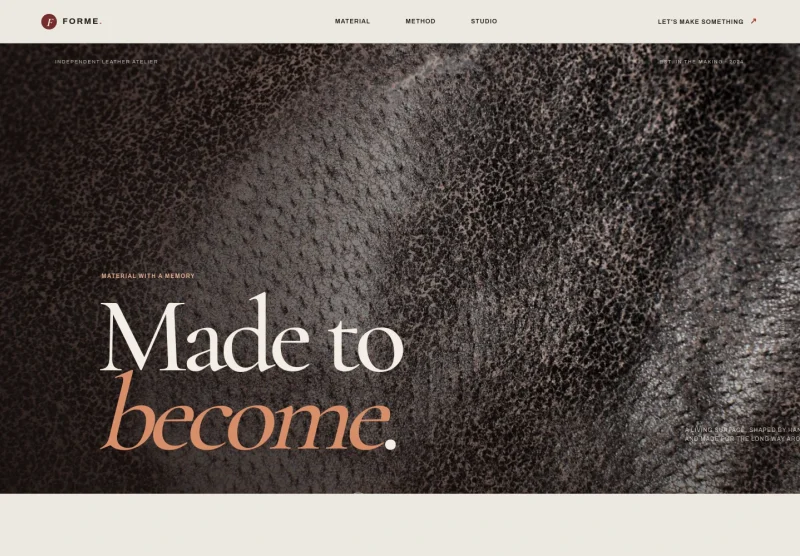 Leather Website Template