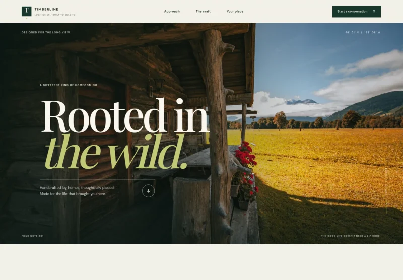 Log Home Builder Website Template