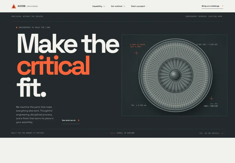 Machining Website Template