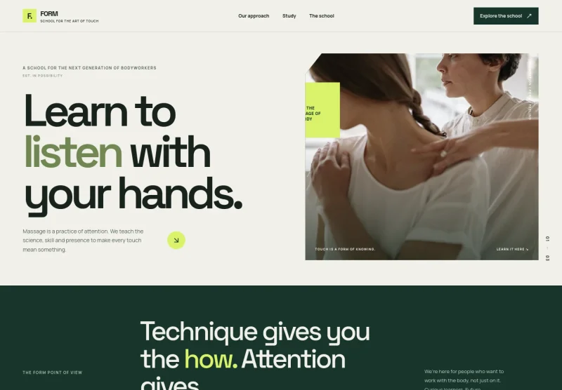 Massage School Website Template