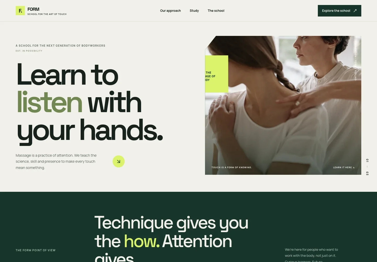 Massage School Website Template