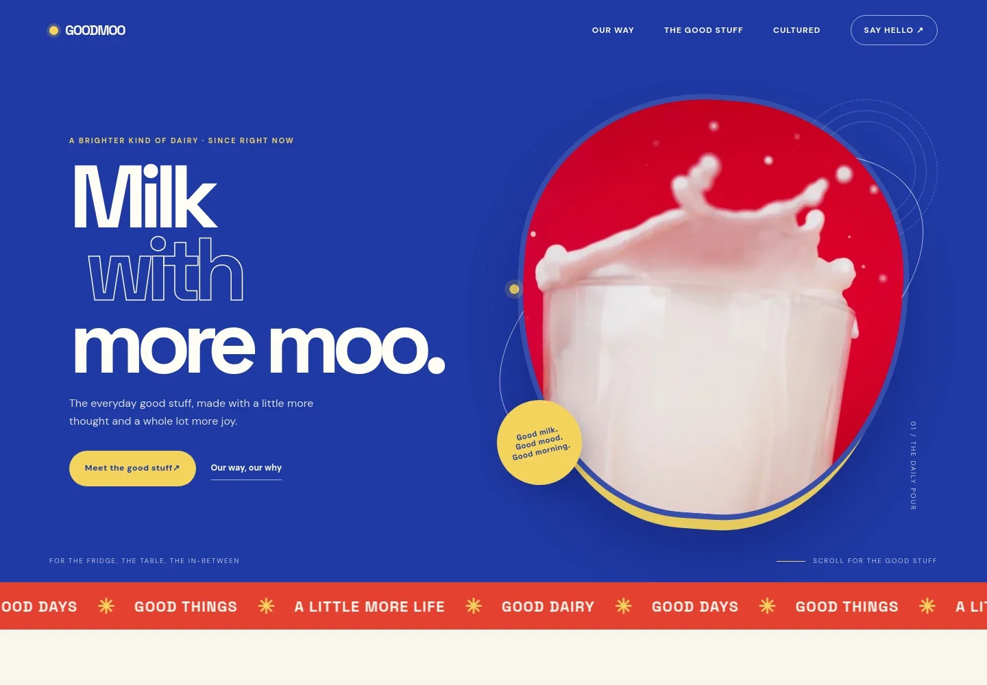 Milk Product Website Template