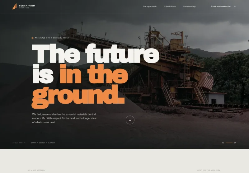 Mining Website Template