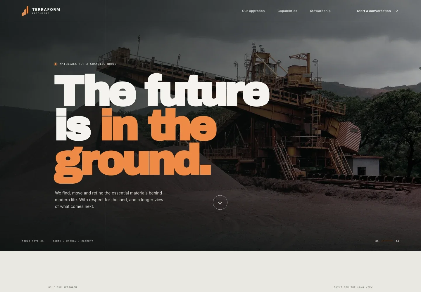 Mining Website Template