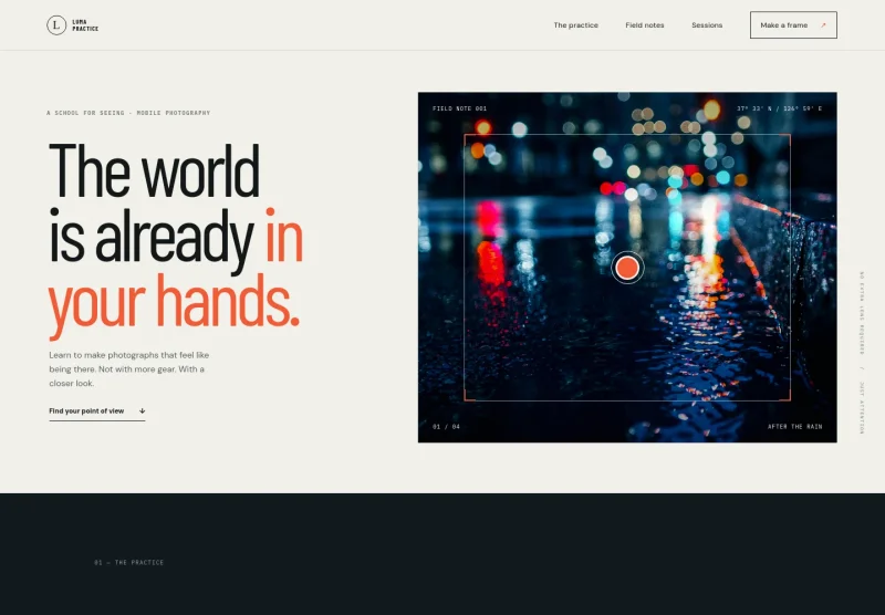 Mobile Photography Website Template