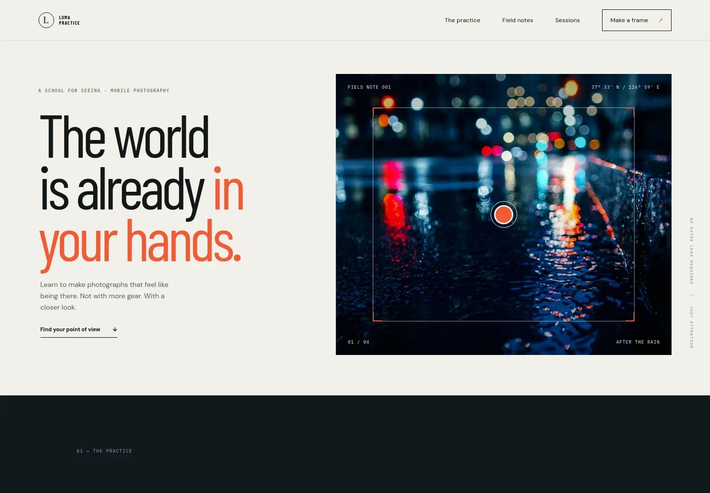Mobile Photography Website Template