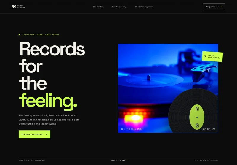 Music Ecommerce Website Template