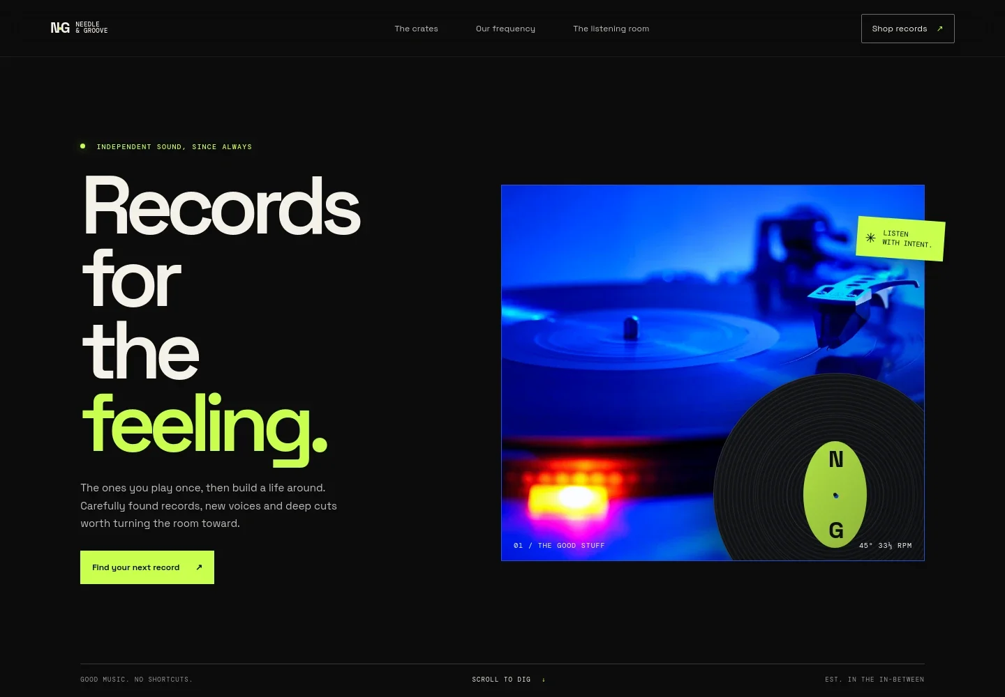 Music Ecommerce Website Template