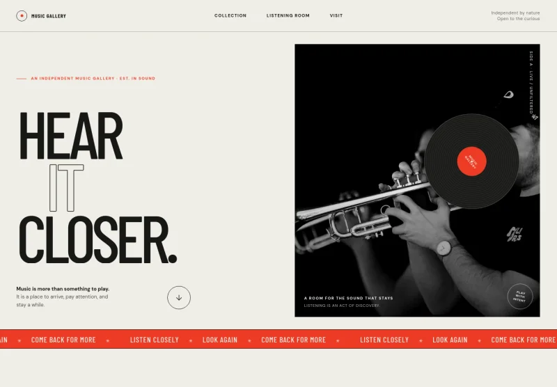 Music Gallery Website Template