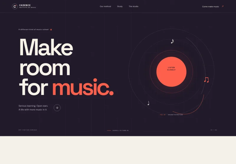 Music Institute Website Template