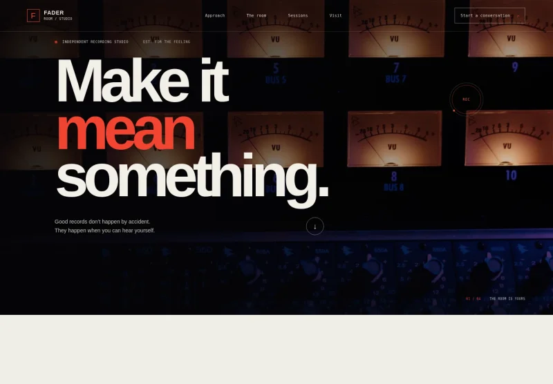 Music Studio Website Template