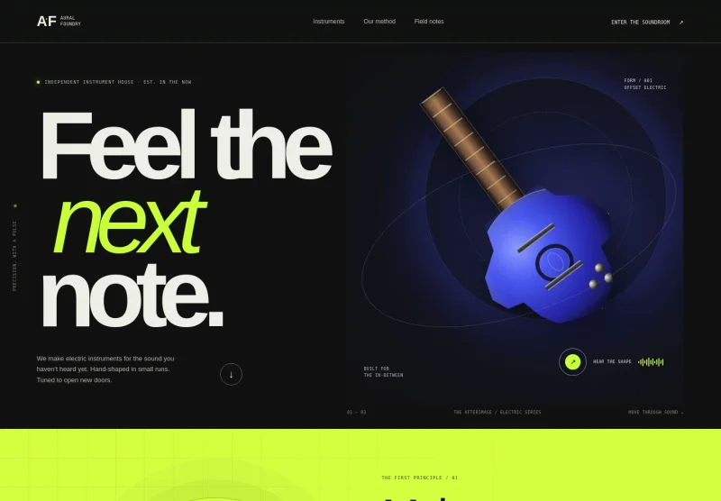 Musical Instrument Manufacturer Website Template