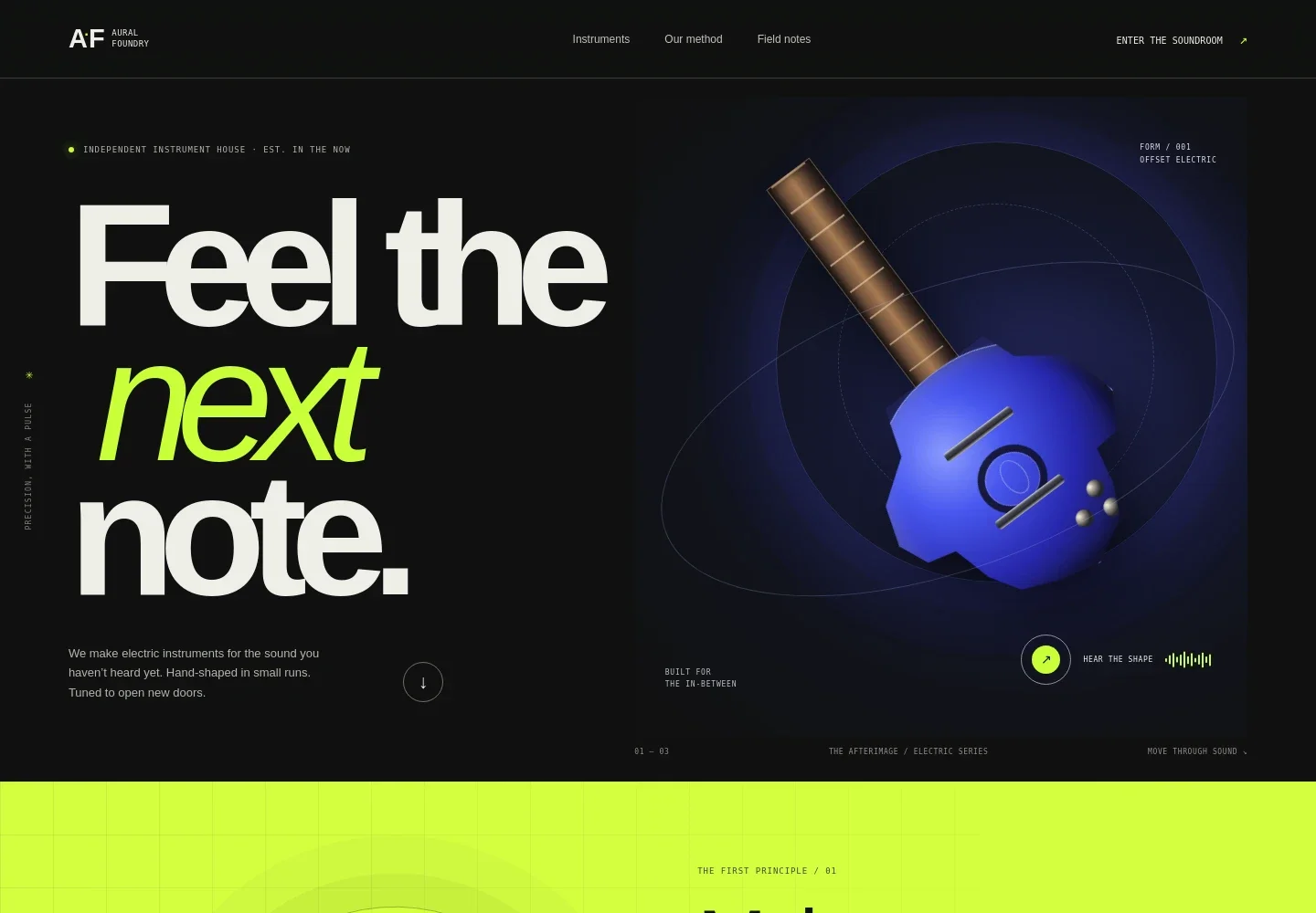 Musical Instrument Manufacturer Website Template