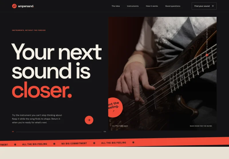 Musical Instrument Rental Service Website Template