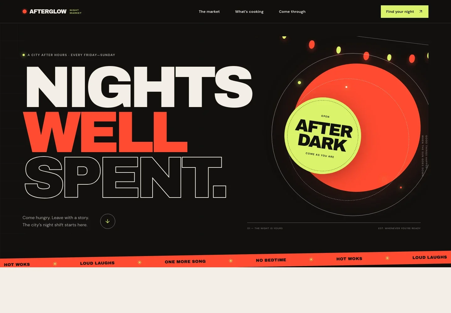 Night Market Website Template