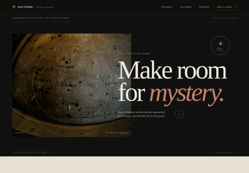 Occult Website Template