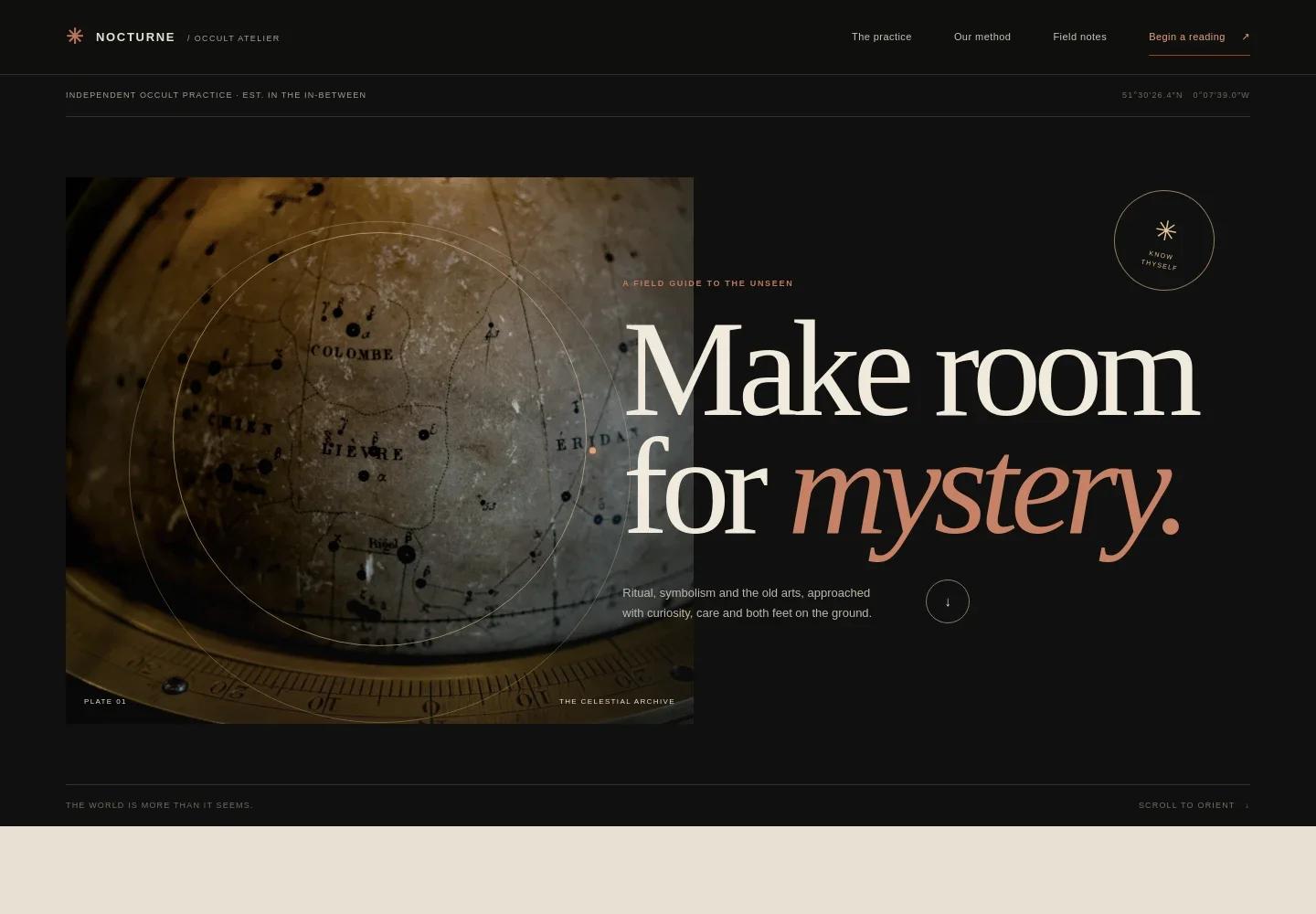 Occult Website Template