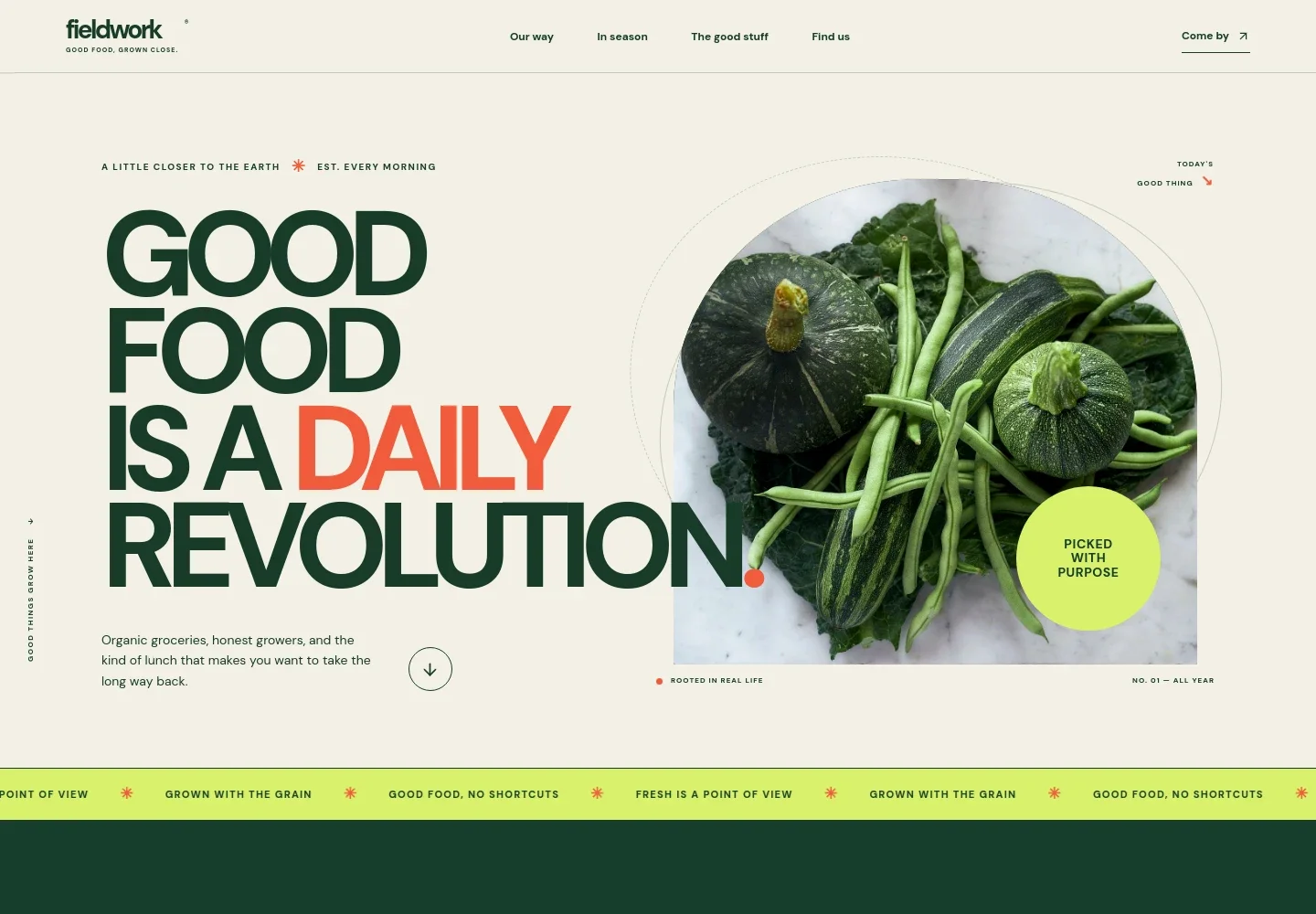 Organic Food Website Template