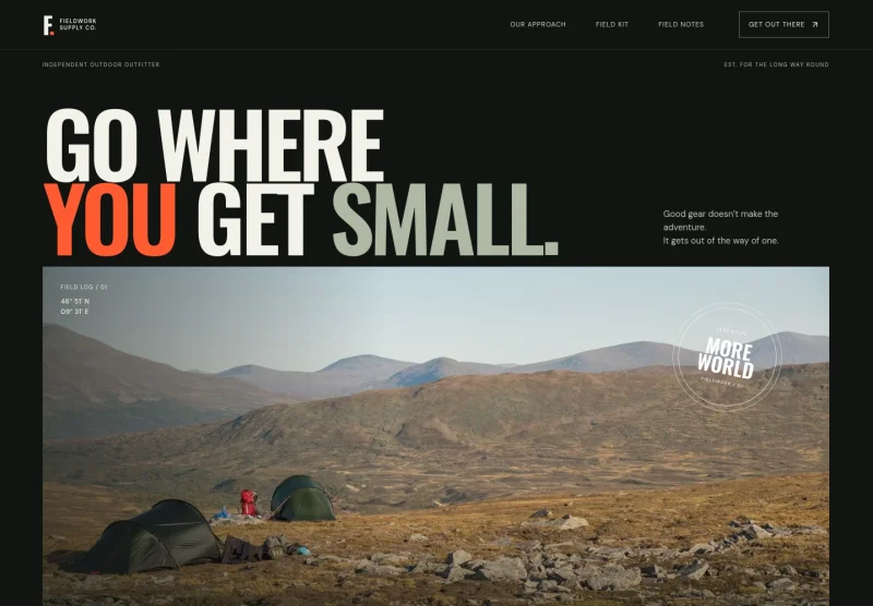 Outdoor Equipment Store Website Template