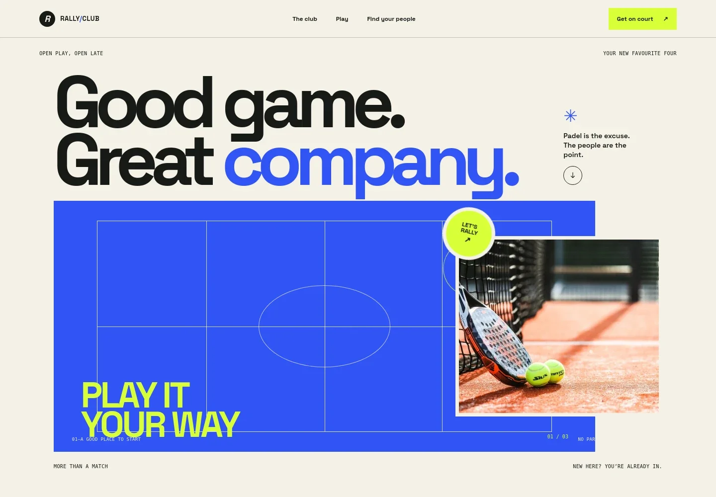 Padel Club Website Template