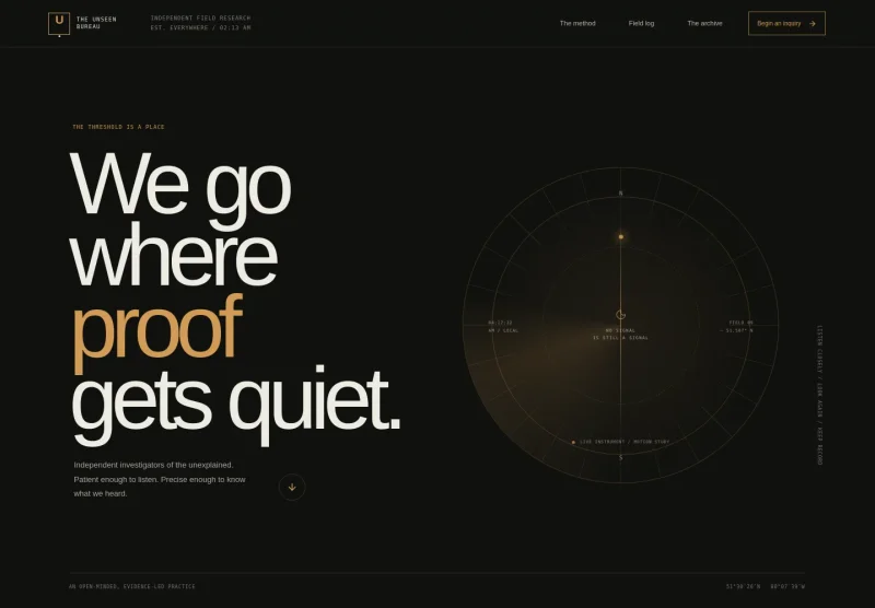 Paranormal Website Template