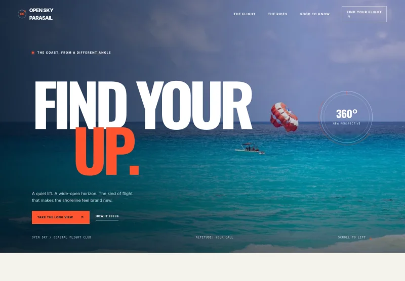 Parasailing Ride Operator Website Template