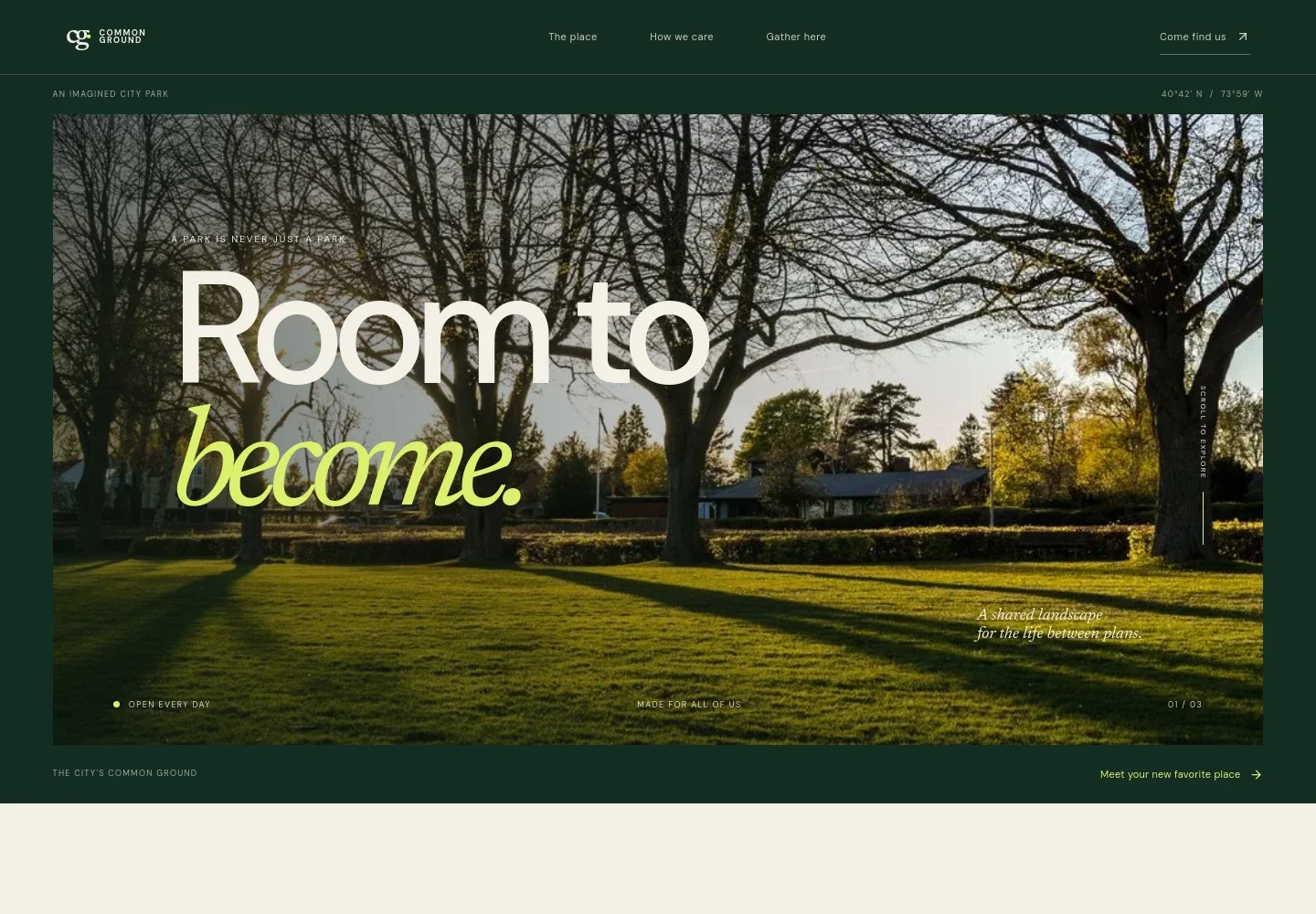 Park Website Template