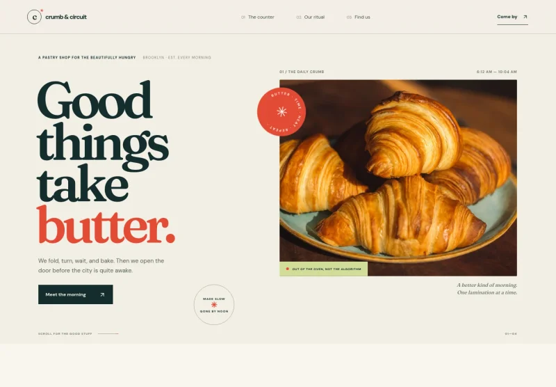 Pastry Shop Website Template