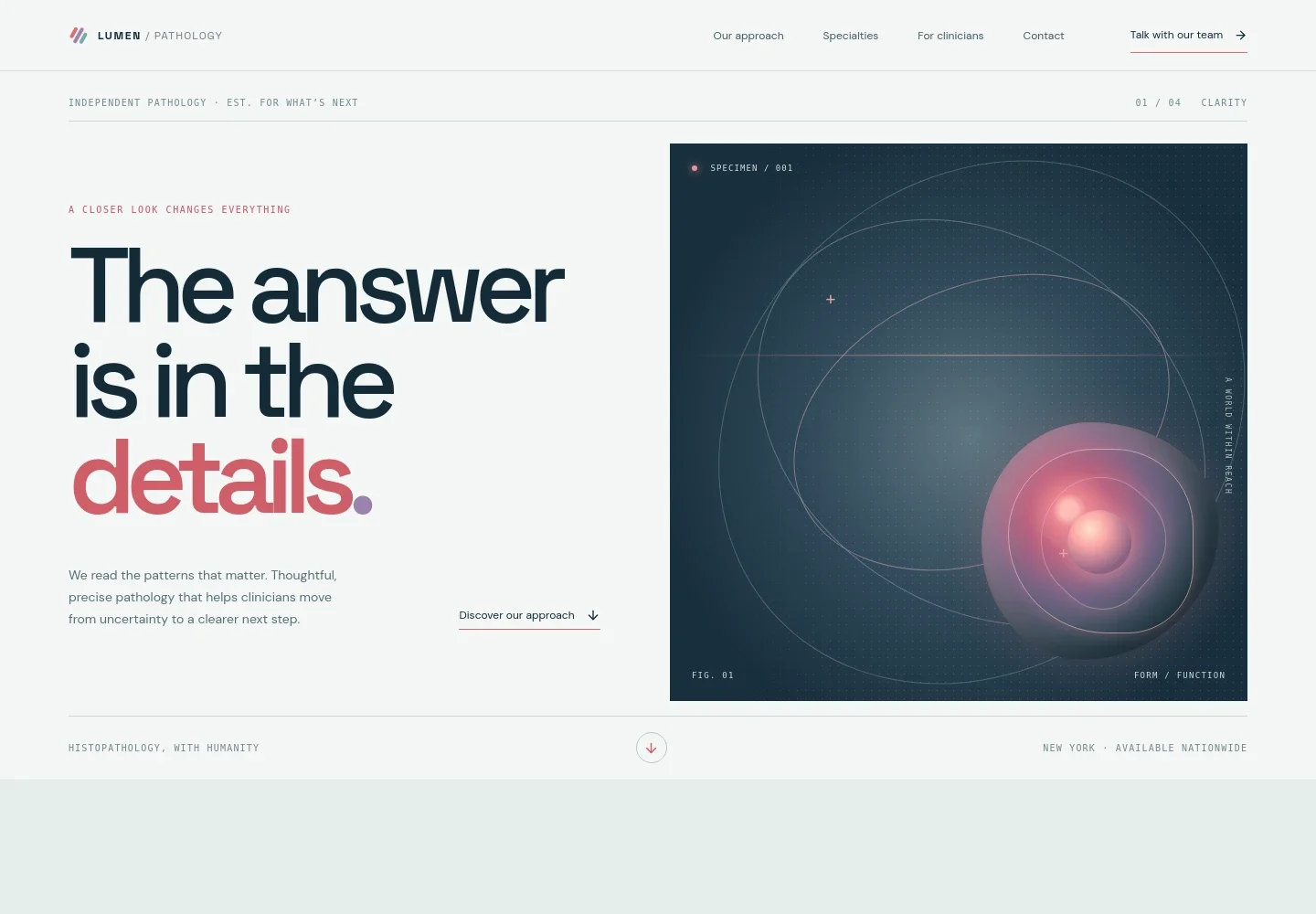 Pathology Clinic Website Template