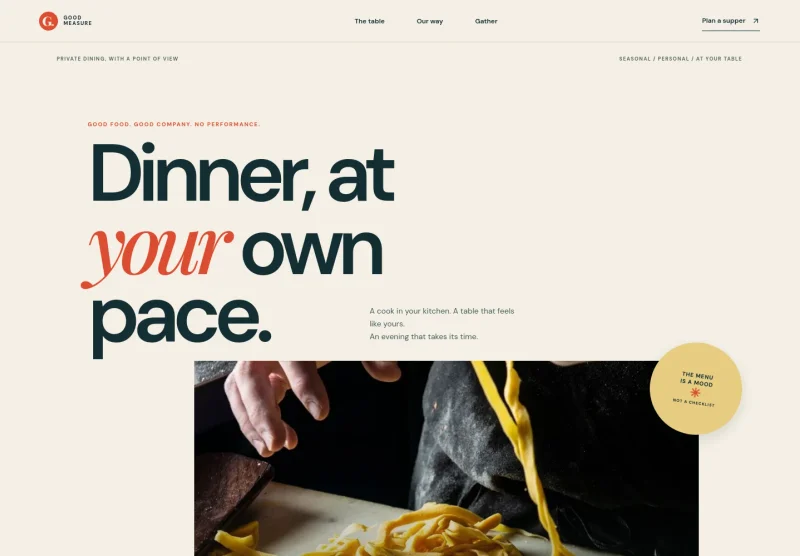 Personal Chef Website Template