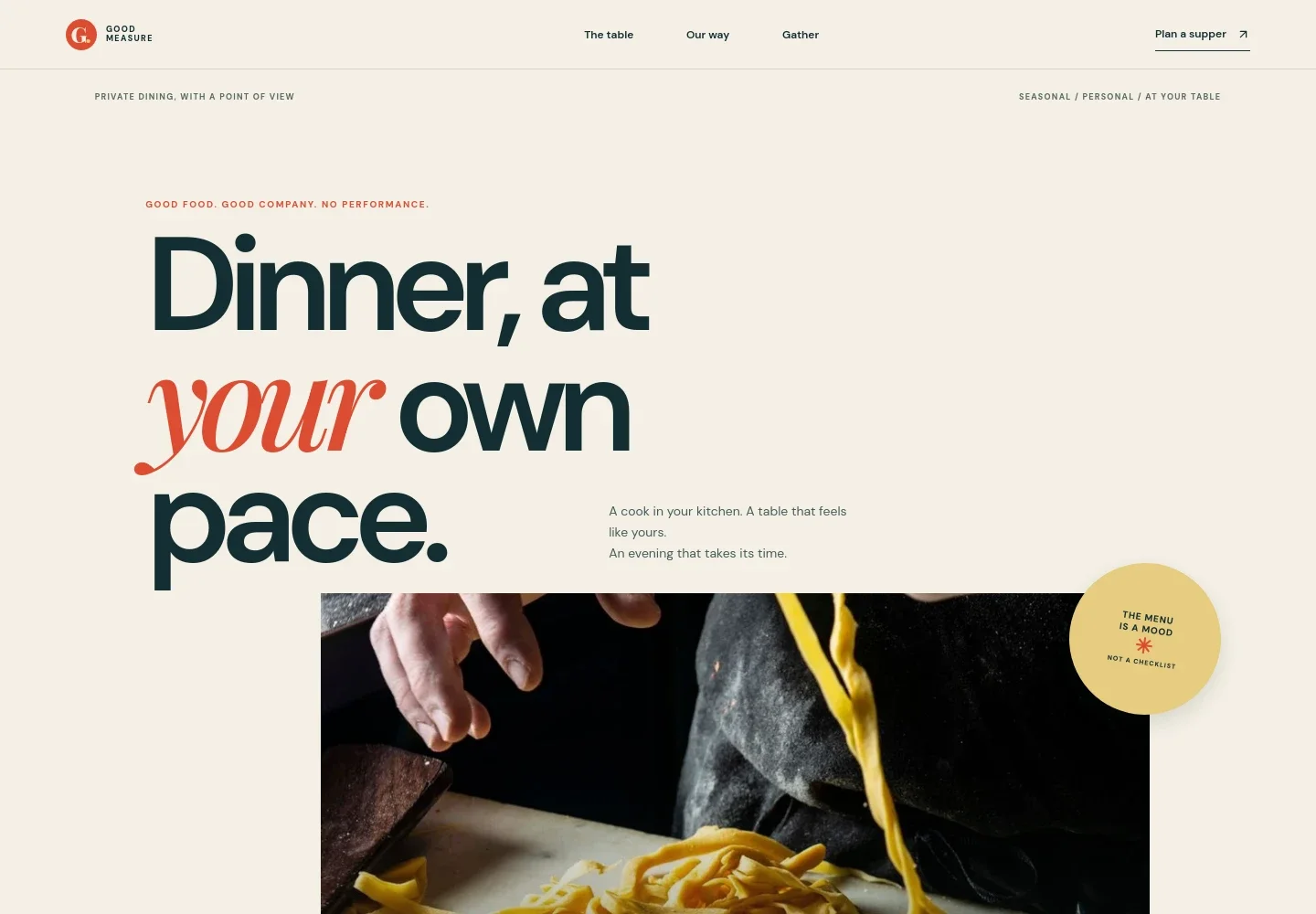 Personal Chef Website Template