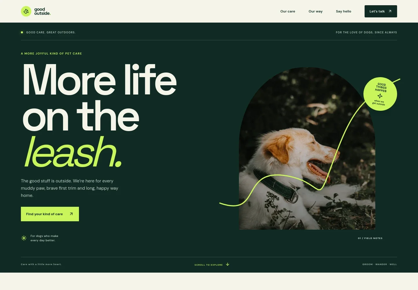 Pet Care Website Template