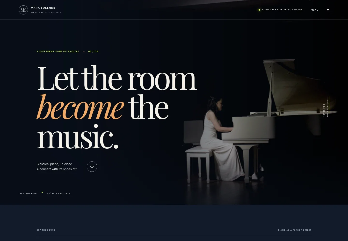 Pianist Website Template