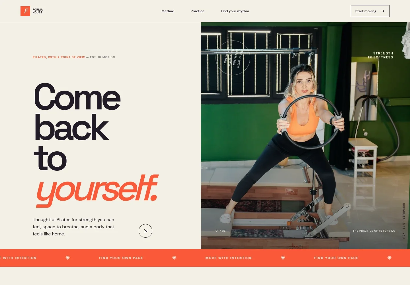 Pilates Studio Website Template