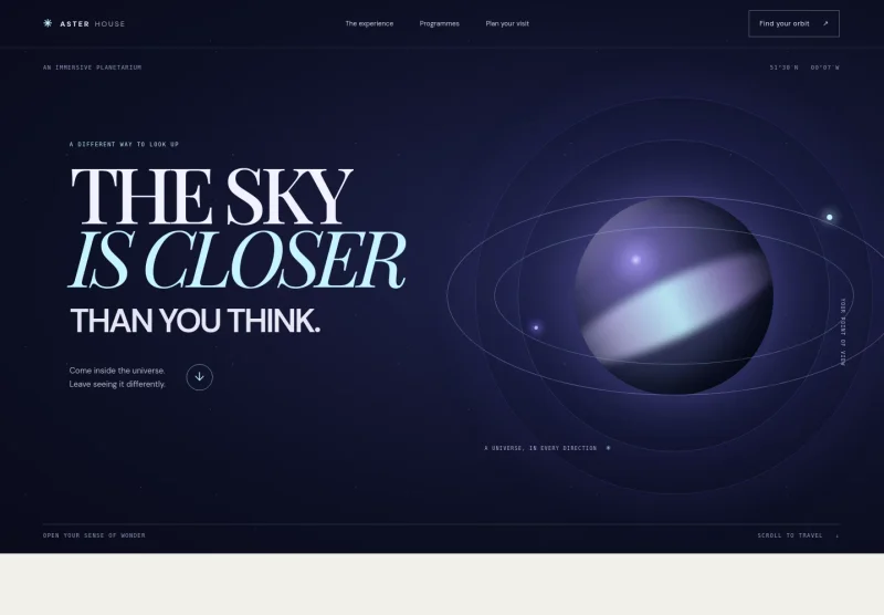 Planetarium Website Template