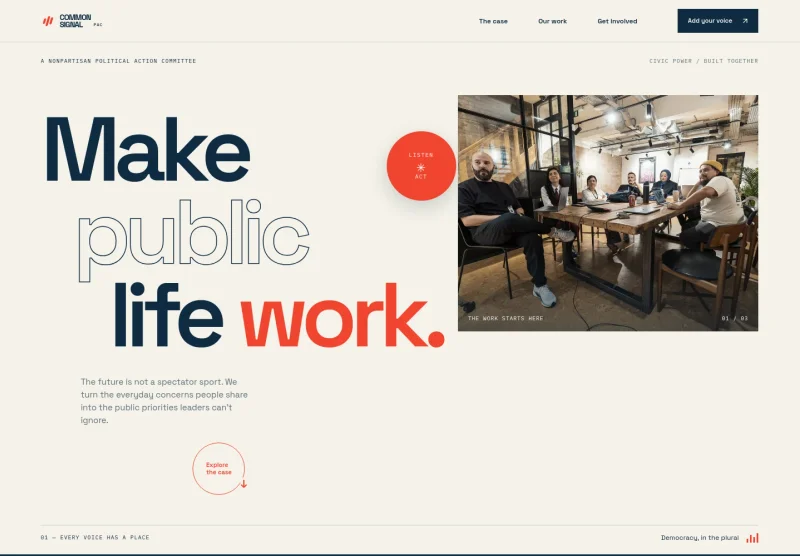 Political Action Committee Website Template